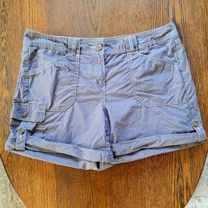 Tommy Hilfiger Gray Cotton Cargo Shorts Size Women's 10